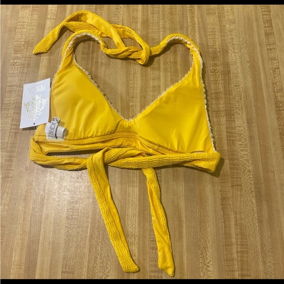 BECCA Women's Standard Tuscany Halter Bikini Top Adjustable Tie Back NWT M - Picture 6 of 7